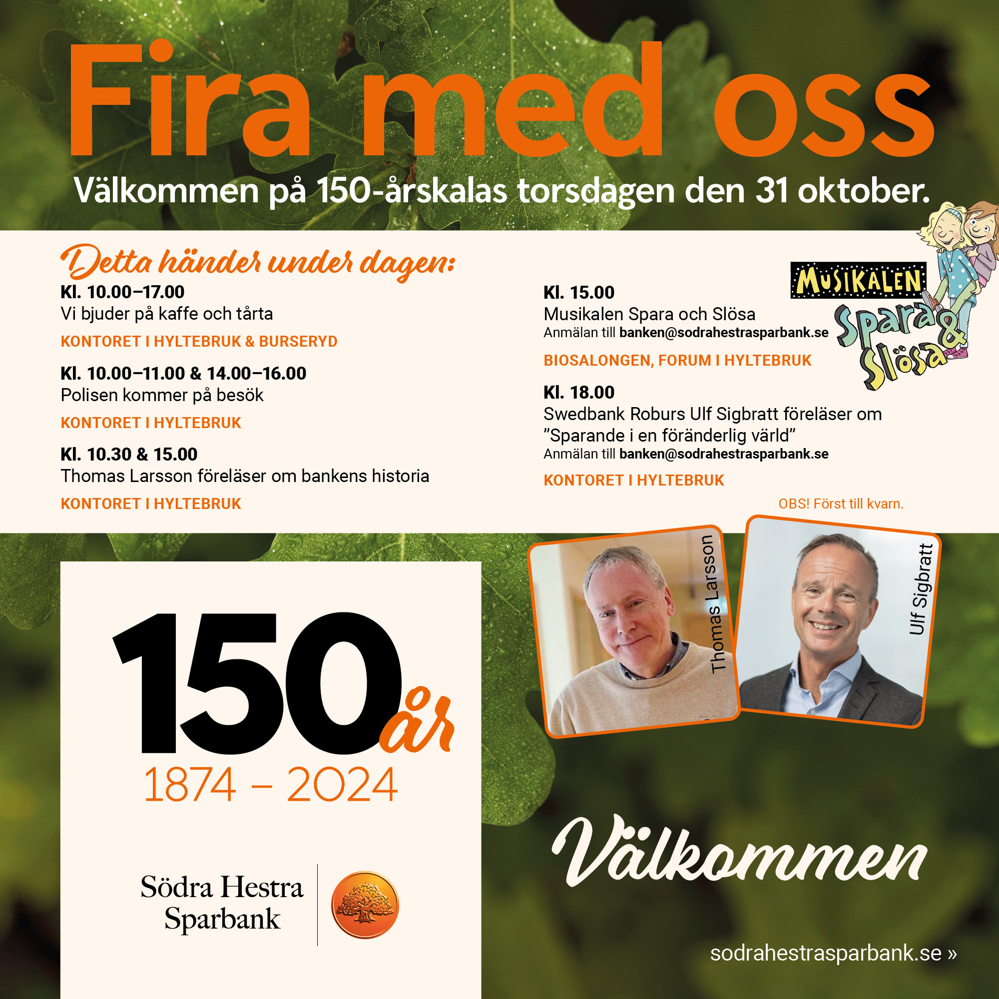 Fira med oss 31 okt